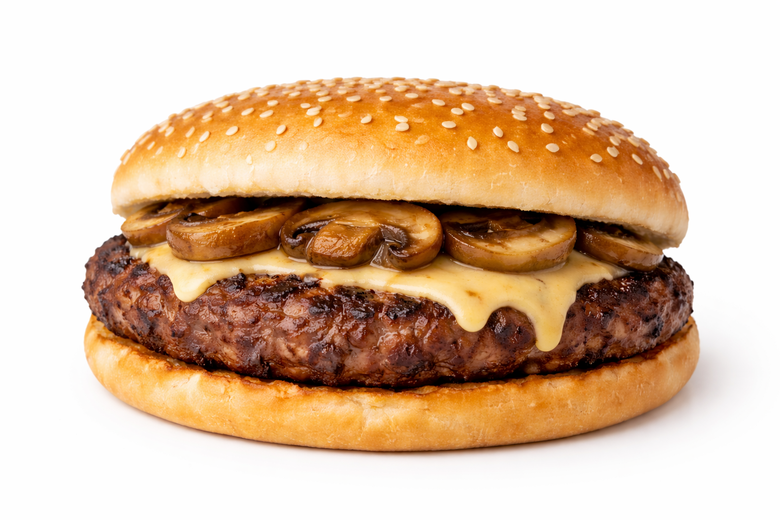 Cevapcici Käse Champignon Burger mit gegrillten Pilzen und Käse beim Lauteracher Grill